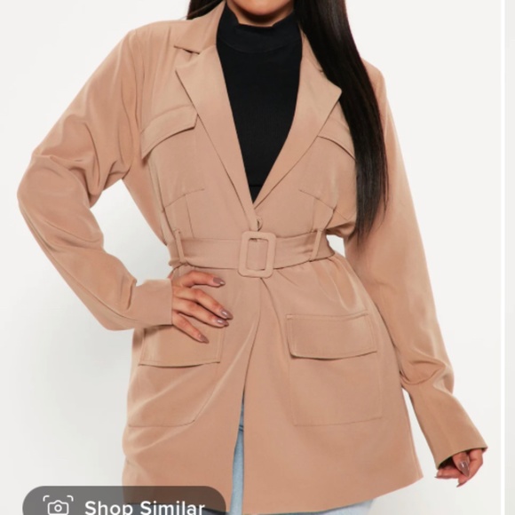Fashion Nova Jackets & Blazers - Fashion Nova Jaclyn Blazer Jacket - Taupe